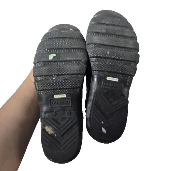 Hunter Boots Youth Size 4 Black Original Kids Gloss Rain Wellington Rubber - Picture 4 of 11